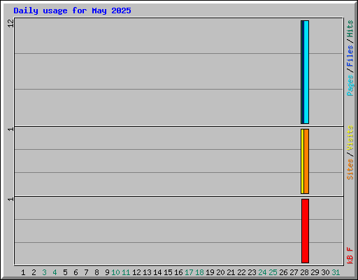Daily usage for May 2025