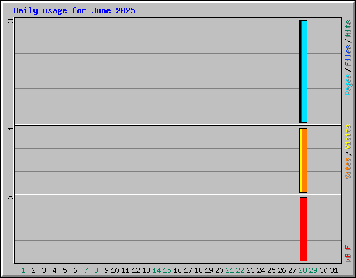 Daily usage for June 2025