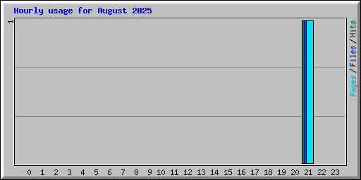Hourly usage for August 2025