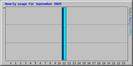 Hourly usage for September 2025