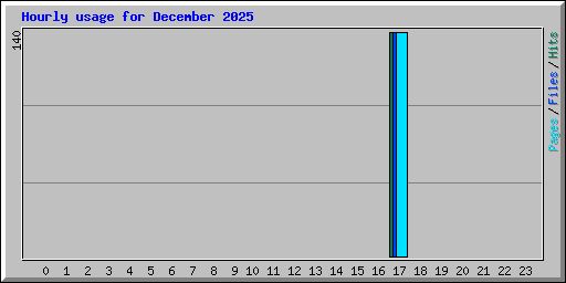Hourly usage for December 2025